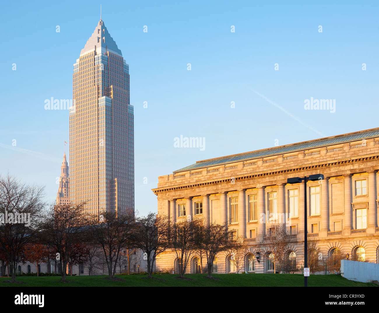 Torre di chiave e municipio edificio a Cleveland, Ohio, Stati Uniti d'America Foto Stock