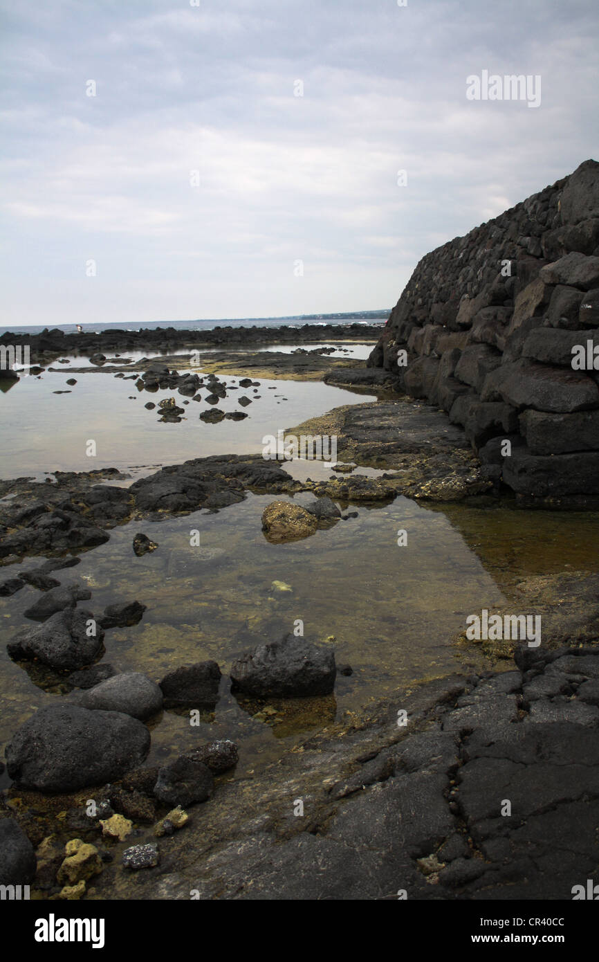 Ke'eku Heiau pre-Luogo di culto cristiano per Hawaiiani in Keauhou Foto Stock