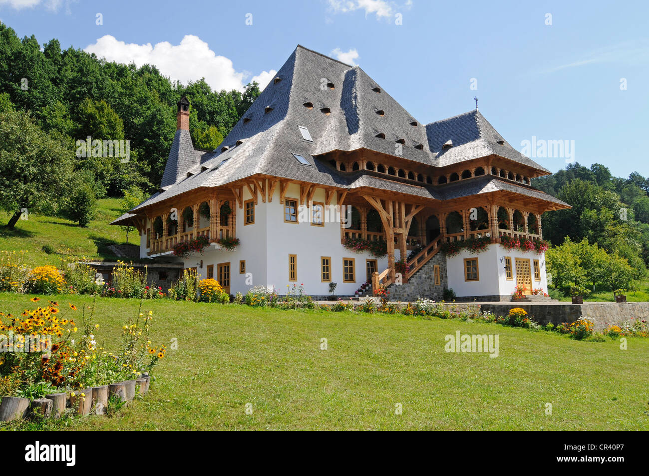 Il monastero, Barsana, Maramures, Romania, Europa orientale, Europa Foto Stock