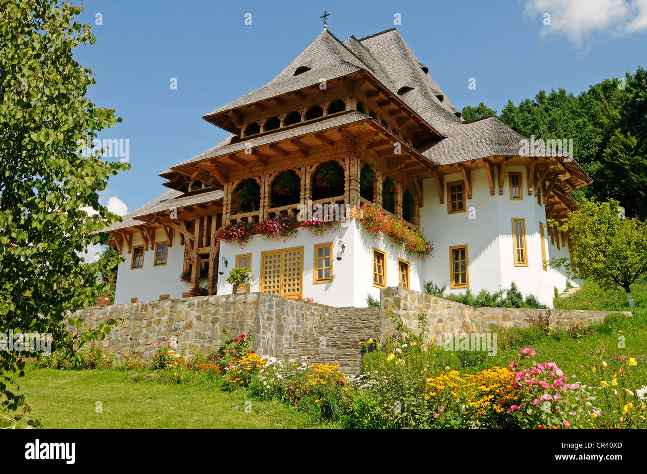 Il monastero, Barsana, Maramures, Romania, Europa orientale, Europa Foto Stock
