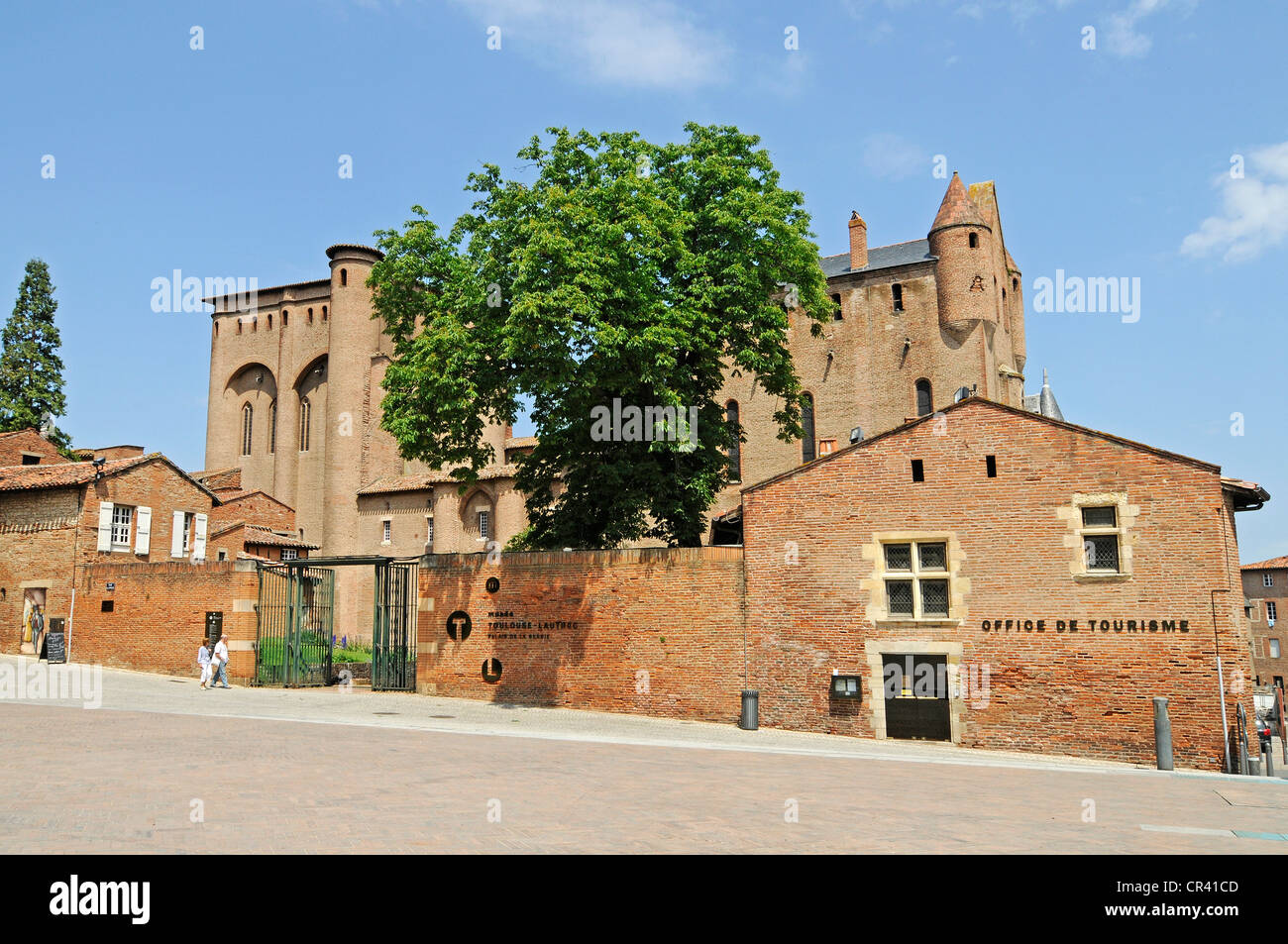 Informazioni turistiche, il Musee al museo di Toulouse Lautrec, Albi, Departement Tarn, Midi-Pirenei, Francia, Europa Foto Stock