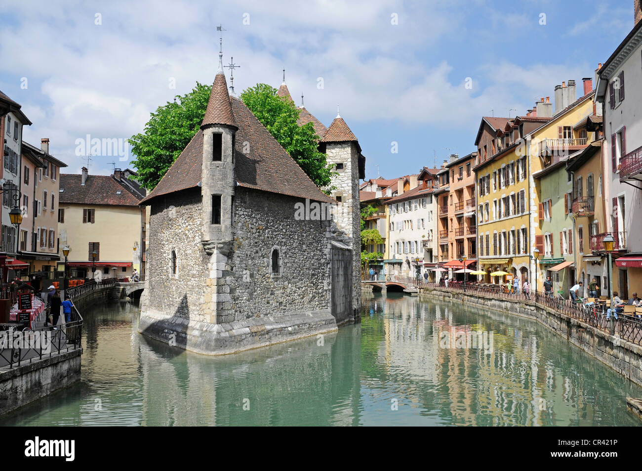 Palais de l'Isle, Thiou fiume, Annecy, Haute-Savoie, Rhone-Alpes, Francia, Europa Foto Stock
