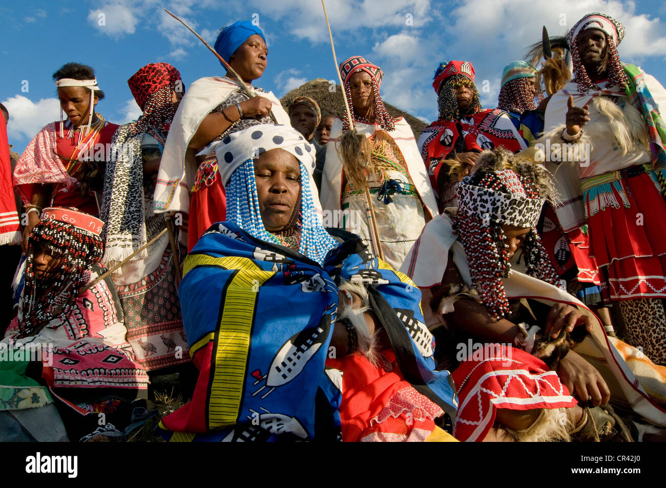 Xhosa, Sangoma Festival, villaggio, Transkei, Capo orientale, Sud Africa e Africa Foto Stock