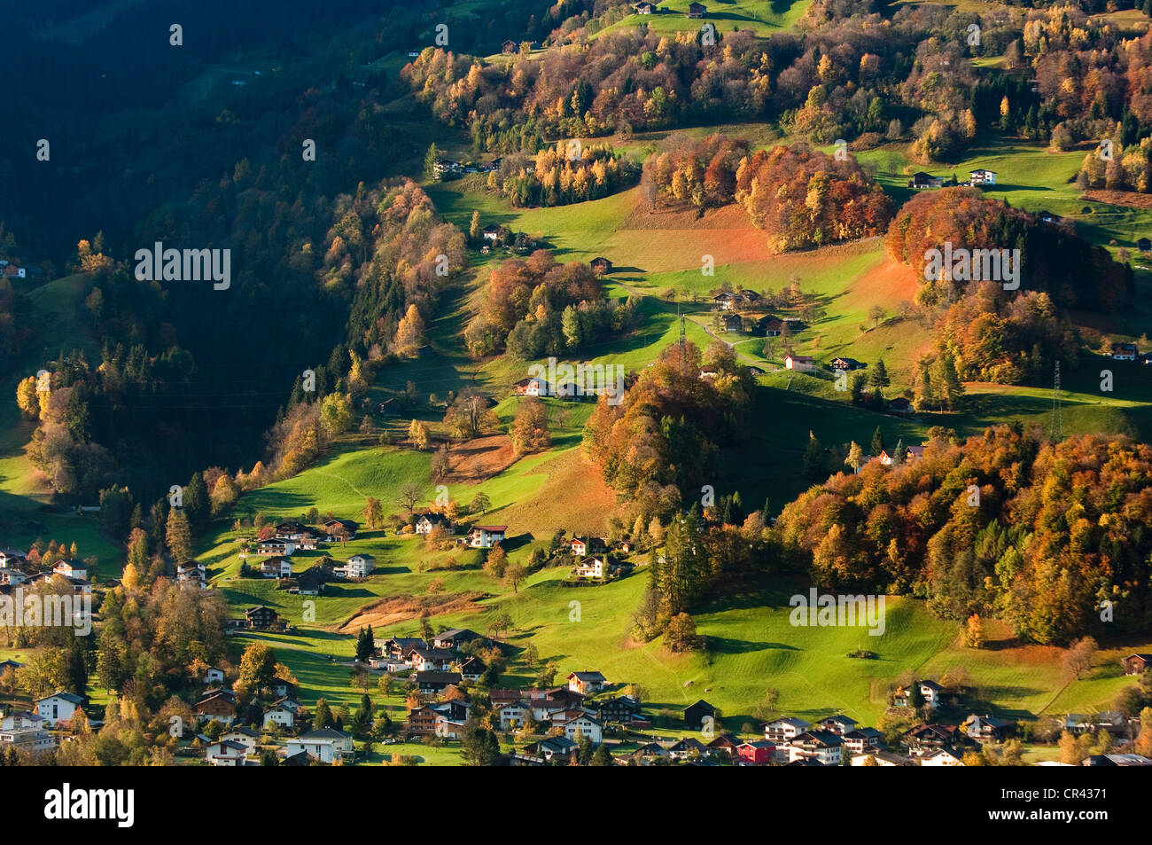 Austria Vorarlberg, Schruns, valle del Montafon, Ill valley, ALP Foto Stock