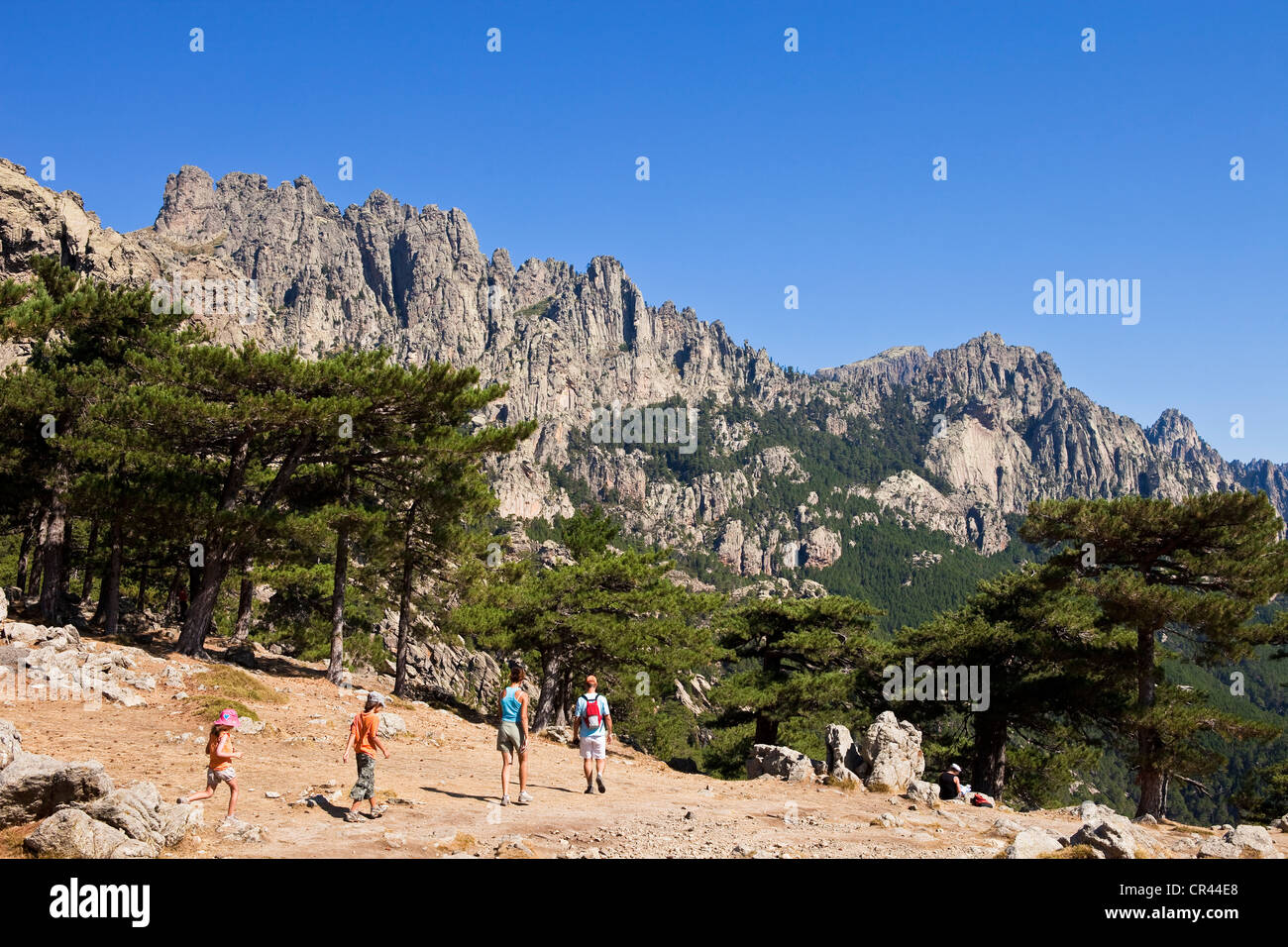 Francia, Corse du Sud, Aiguilles de Bavella in Bavella Pass Foto Stock