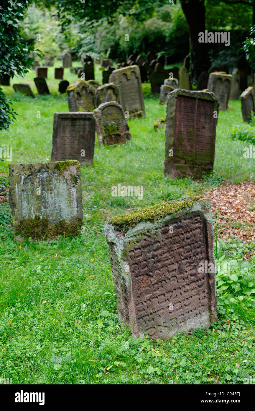 Vecchio Cimitero Ebraico 'Heiliger sabbia', Worms, Renania-Palatinato, Germania, Europa Foto Stock