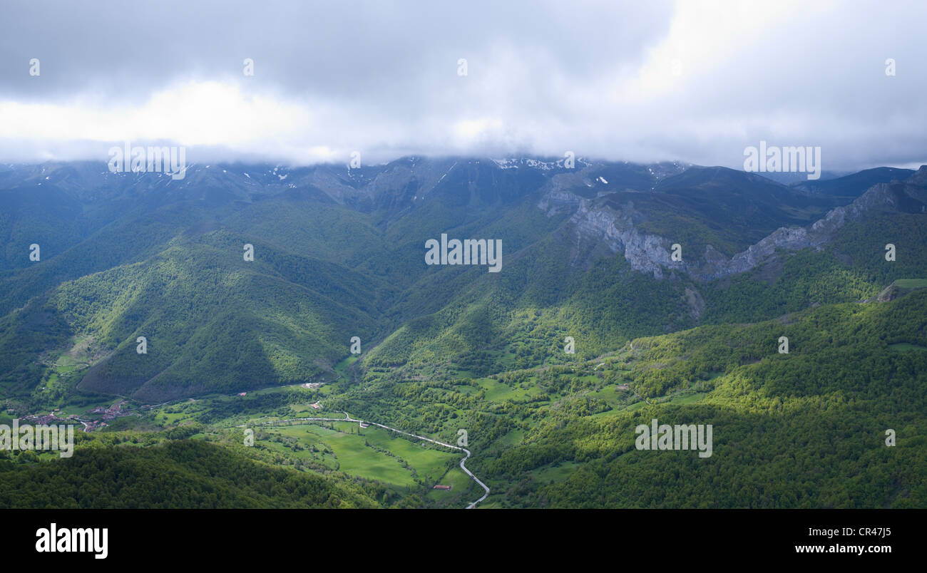 Altopiano del Parco Nazionale Picos de Europa, Cantabrici, Cantabria, nel nord della Spagna, Europa Foto Stock