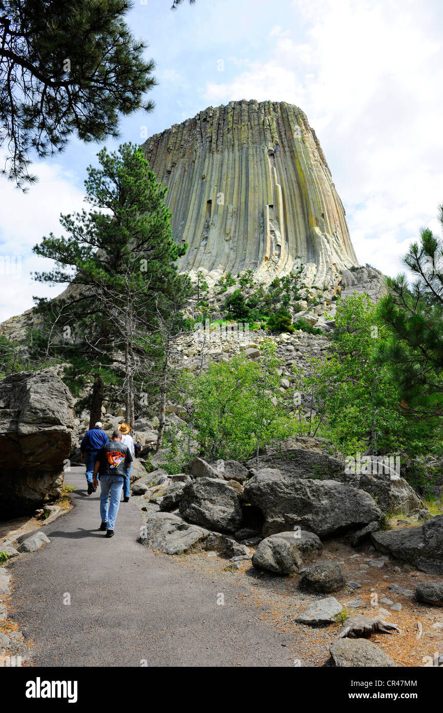 Devil's Tower National Monument Wyoming WY intrusione ignea laccolith Foto Stock