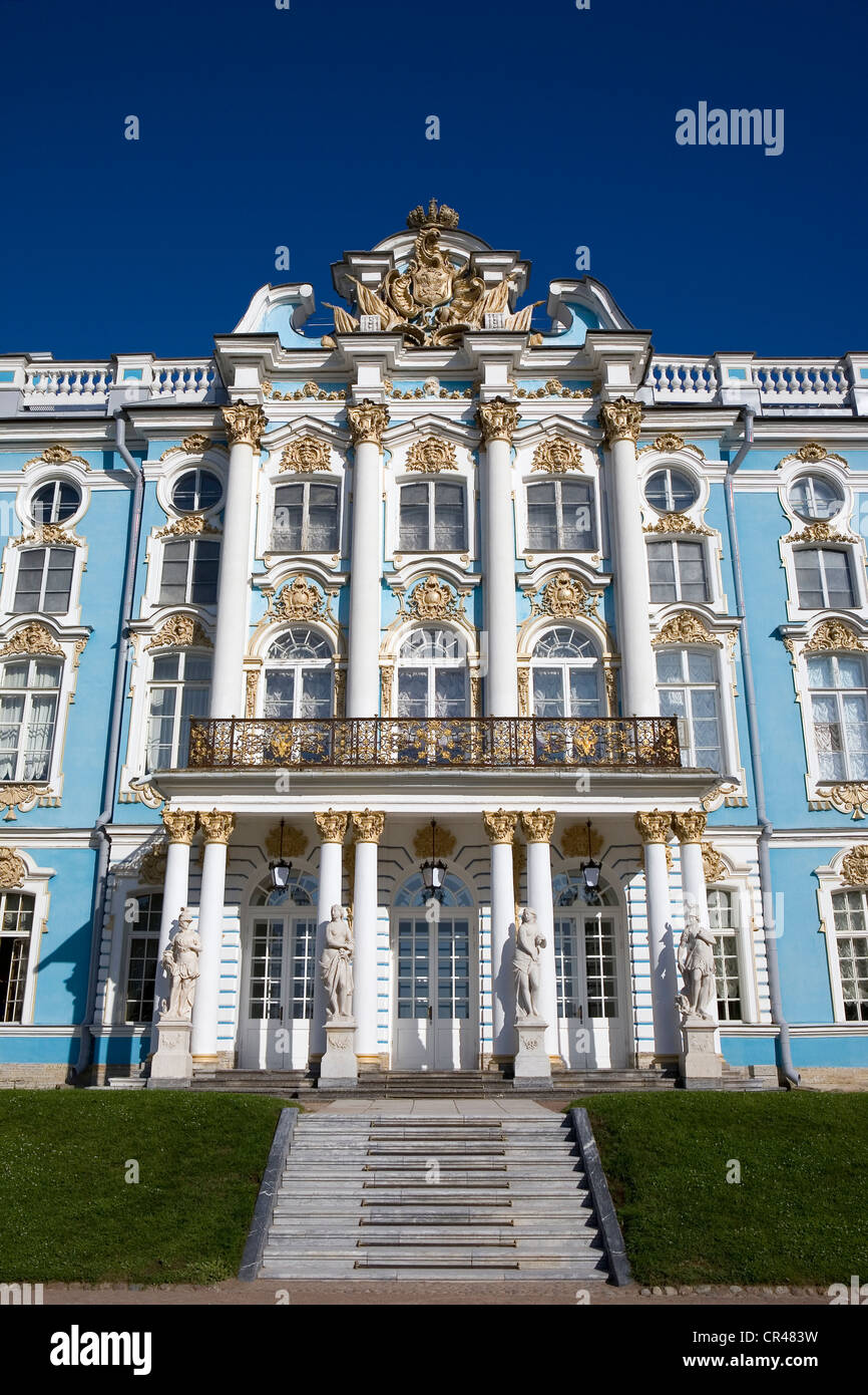 La Russia, Pushkin (Carskoe Selo), vicino a San Pietroburgo, patrimonio mondiale dell UNESCO, Caterina la Grande's Palace Foto Stock