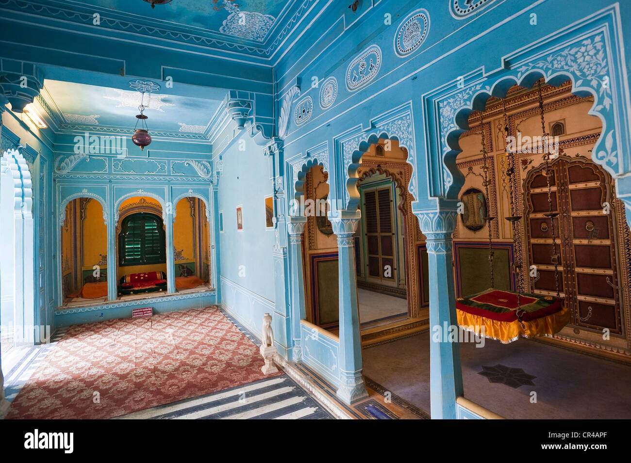 India Rajasthan, Udaipur, Palazzo di città, l'ultimo re'appartamento Foto Stock