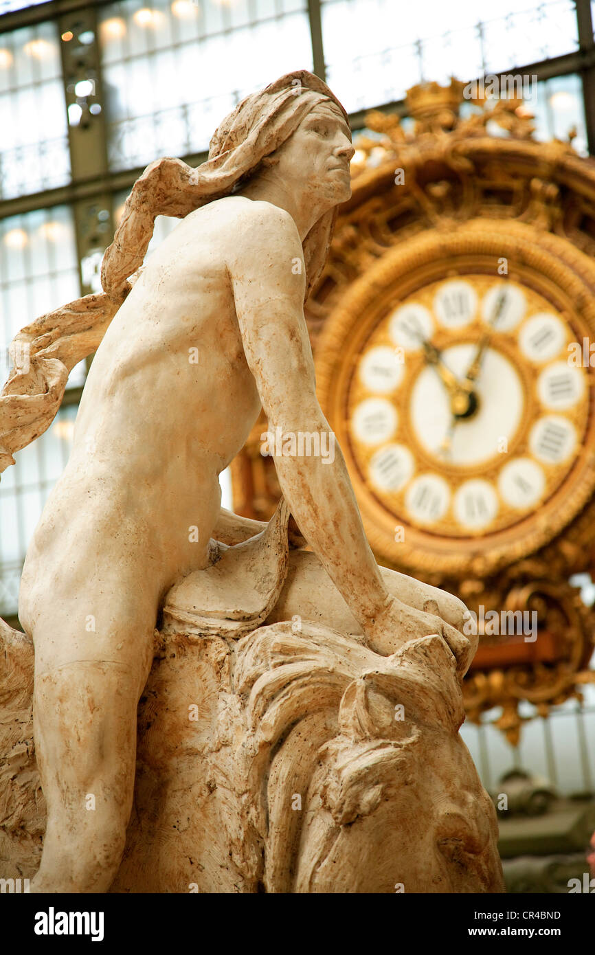 Francia, Parigi, il museo Orsay, il Leone di San Marco dall'artista Barrias Fremiet Gerome Foto Stock
