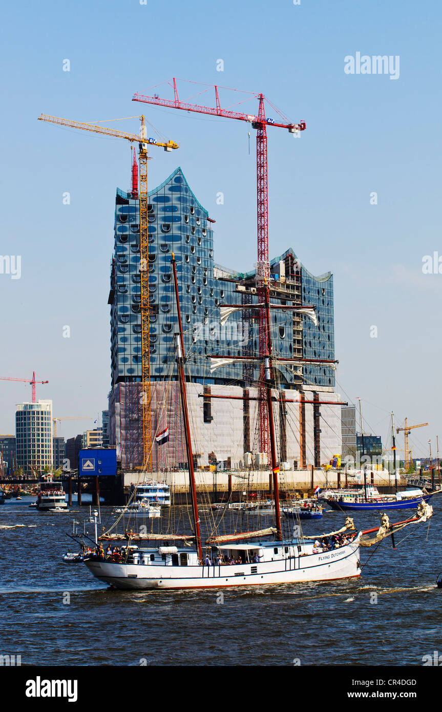 Flying Dutchman, storico nave a vela sul fiume Elba durante il porto di anniversario nel 2011, Amburgo Foto Stock