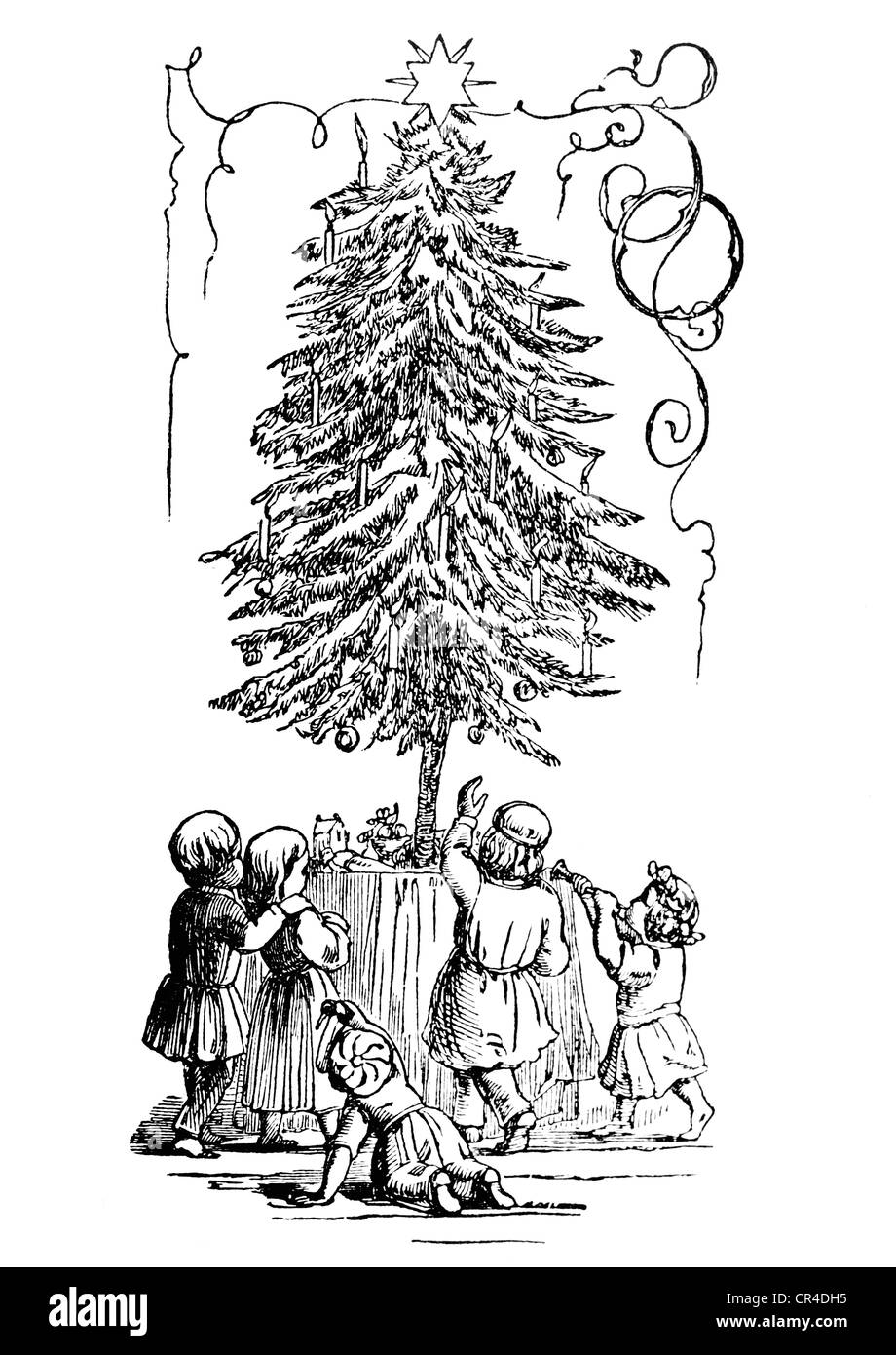 Albero Di Natale Con I Bambini Disegno Di Franz Graf Von