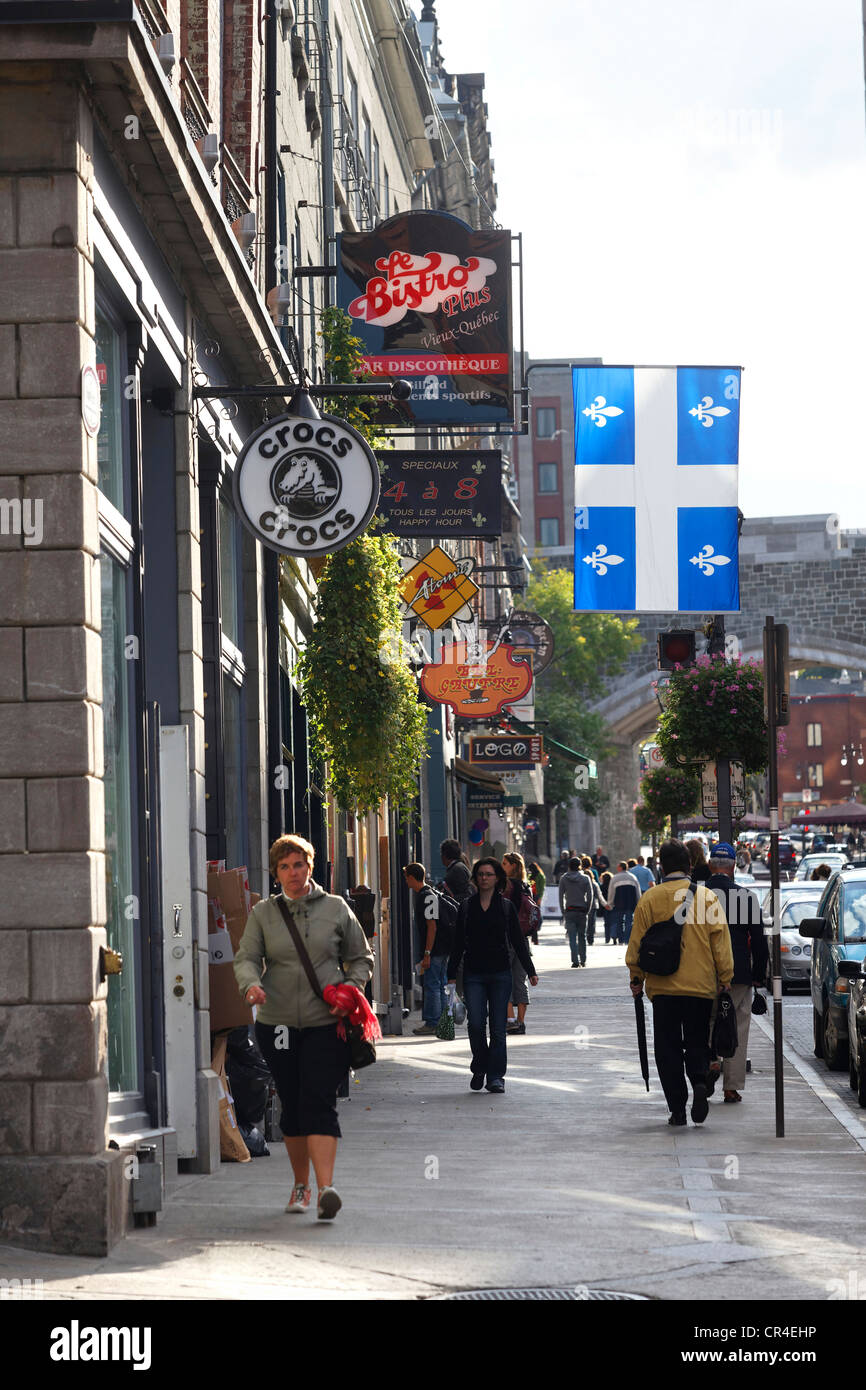 Rue Saint Jean, Quebec City, Quebec, Canada Foto Stock
