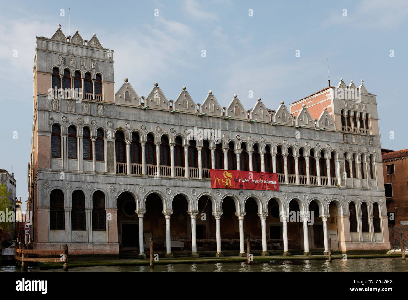 Museo di storia, Fondaco dei Turchi, quartiere di Santa Croce, il Canal Grande o il Canale Grande, Venezia, Patrimonio Mondiale dell UNESCO Foto Stock