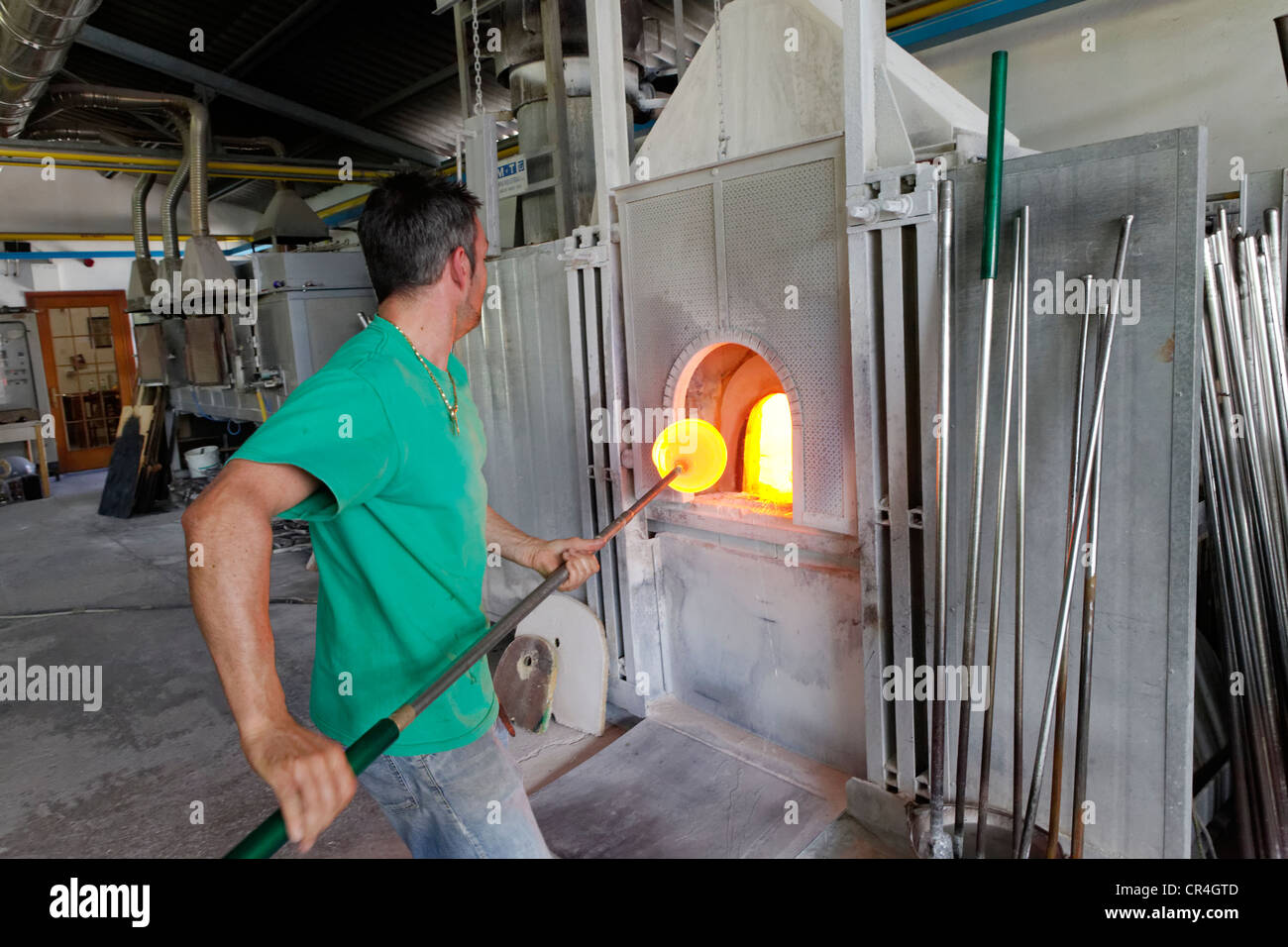 Pino Signoretto, famosa fabbrica di vetro di Murano, Venezia, Veneto, Italia, Europa Foto Stock