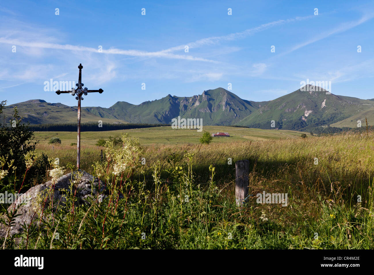 Fontaine Salee riserva, vulcani di Auvergne parco naturale regionale, massiccio del Sancy, Puy de Dome, Auvergne Francia, Europa Foto Stock