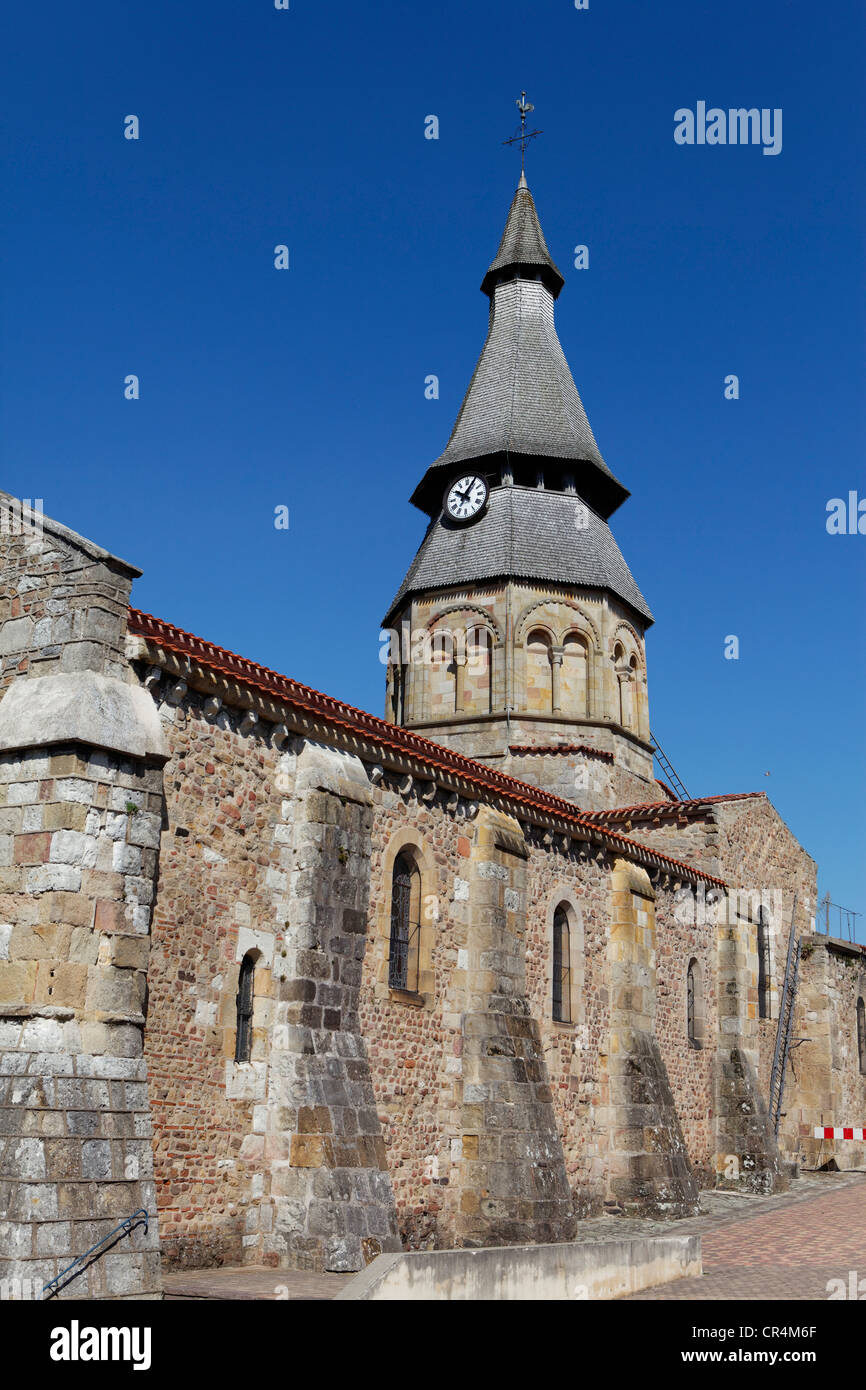 Chiesa Saint Georges, Neris les Bains, spa, città termale, Allier, Avergna Francia, Europa Foto Stock