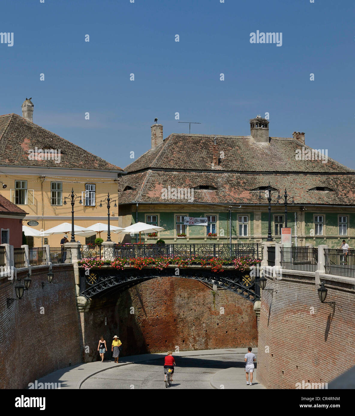 Bugiardi' ponte a piata mica square, Sibiu, Romania, europa Foto Stock