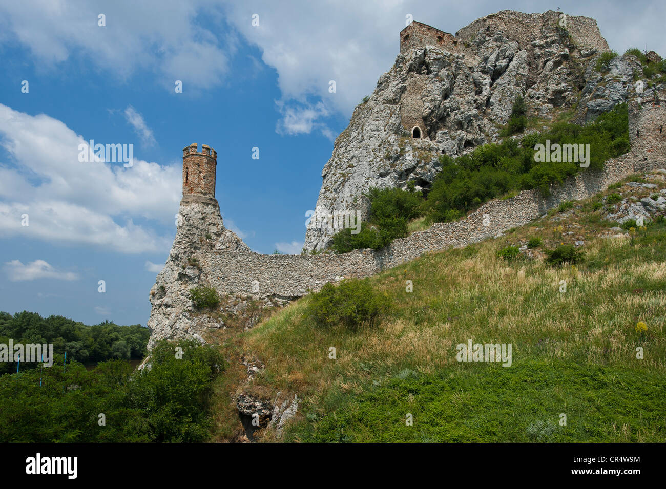 Il Castello di Devin, Bratislava, Slovacchia, Europa Foto Stock