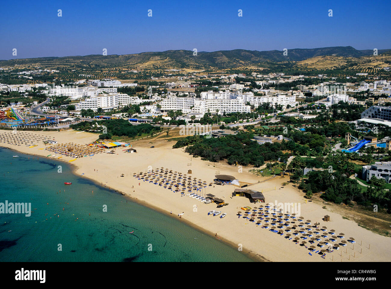 Tunisia Hammamet, hotel area (vista aerea) Foto Stock