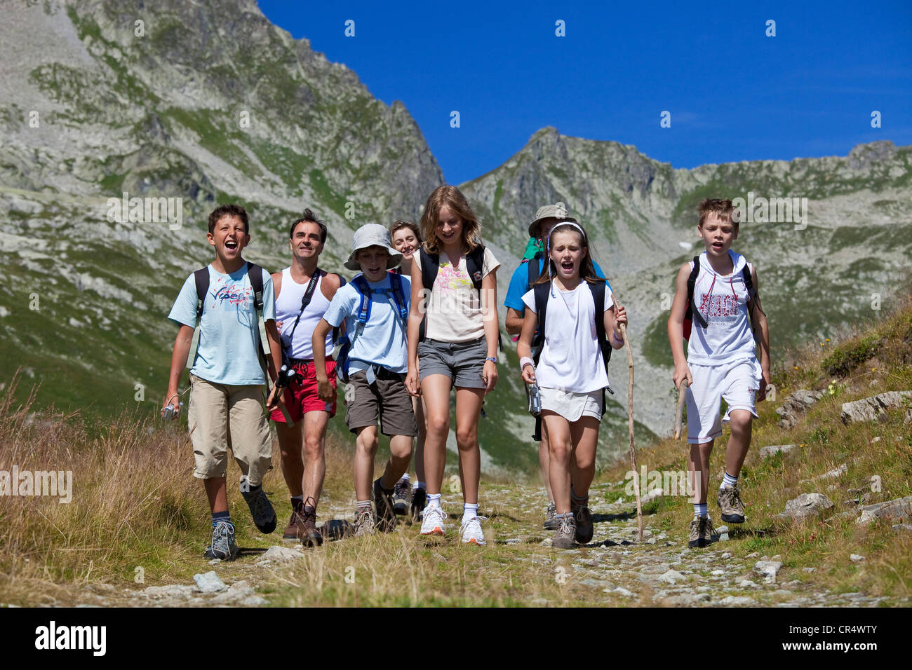 Francia, Savoie, Celliers, escursionismo in Chaine de la Lauziere, Massif de la Vanoise Foto Stock