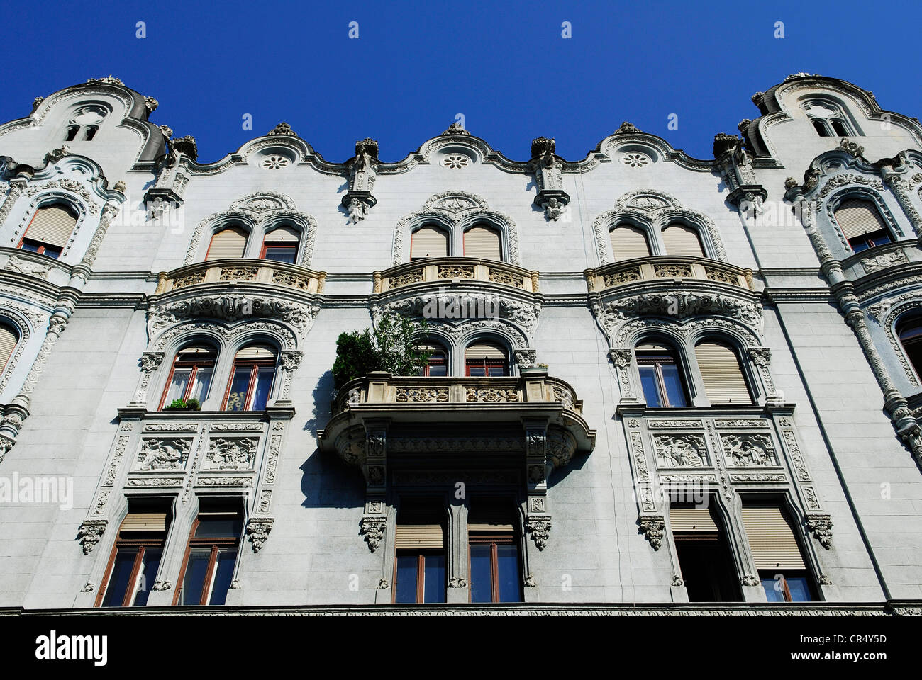 Ungheria, Budapest, patrimonio mondiale dell UNESCO, edificio art nouveau in Dob útca Foto Stock