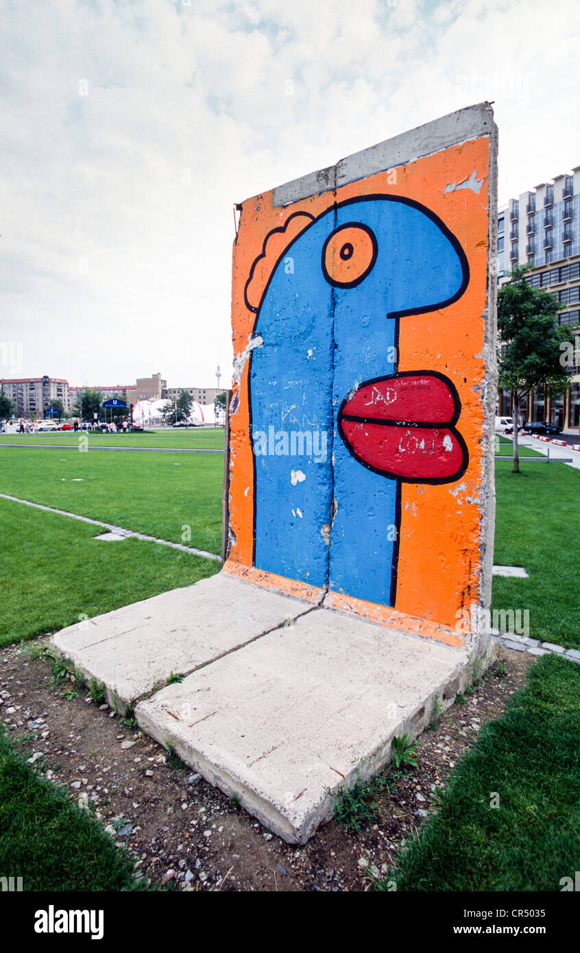 Il corso del muro di Berlino nel 2003, Germania Foto Stock