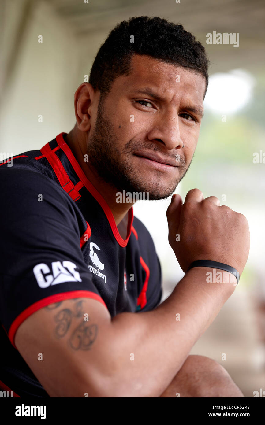 Steve Mafi Leicester Tigers Rugby player (2012) Foto Stock