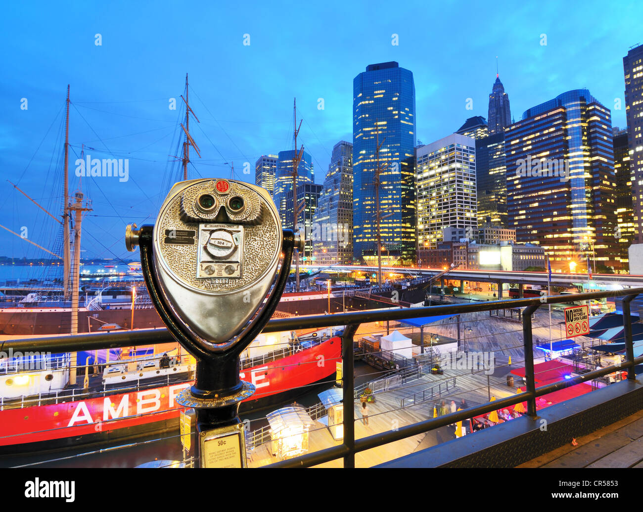 South Street Seaport in New York City. Foto Stock