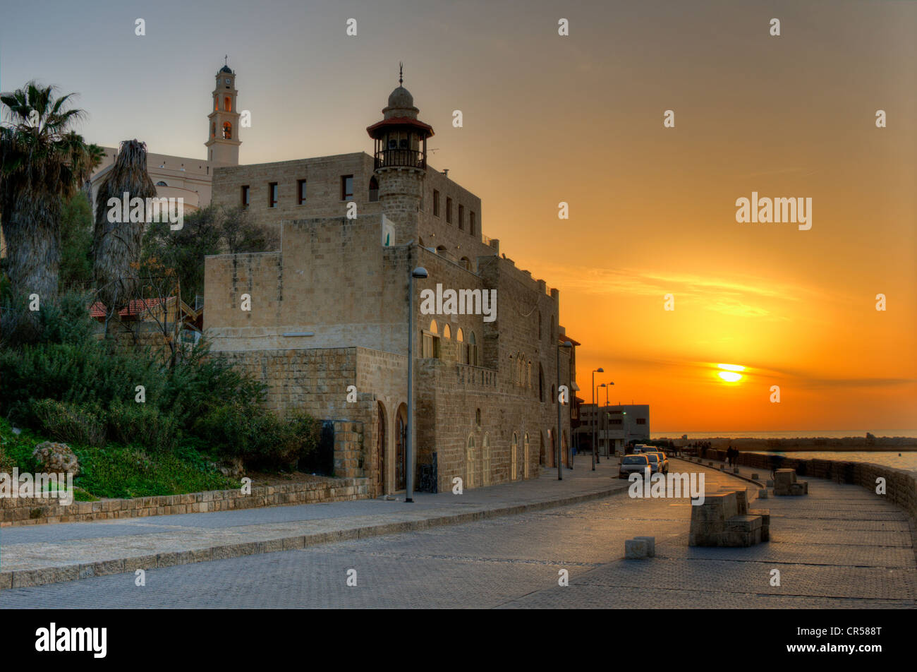 Giaffa antica città murata di Tel Aviv, Israele Foto Stock