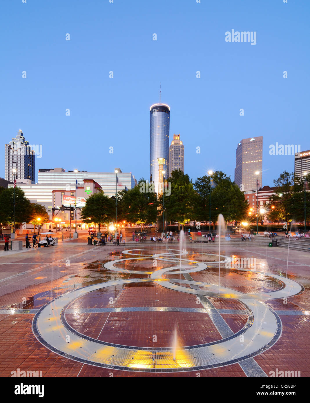 Il Centennial Olympic Park di Atlanta, Georgia, Stati Uniti d'America. Foto Stock