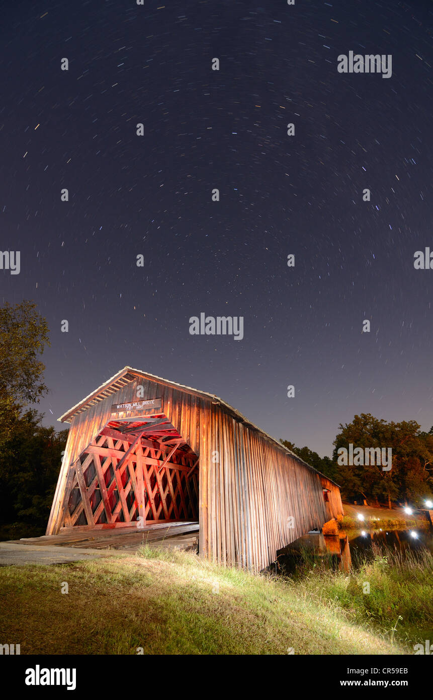 Watson Mill Ponte Coperto a Watson stato Mill Park, Georgia, Stati Uniti d'America. Foto Stock