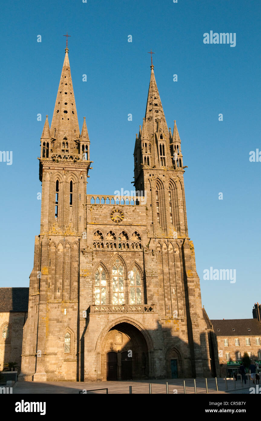 Francia, Finisterre, Saint Pol de Leon, Saint Paul Aurelien cattedrale Foto Stock