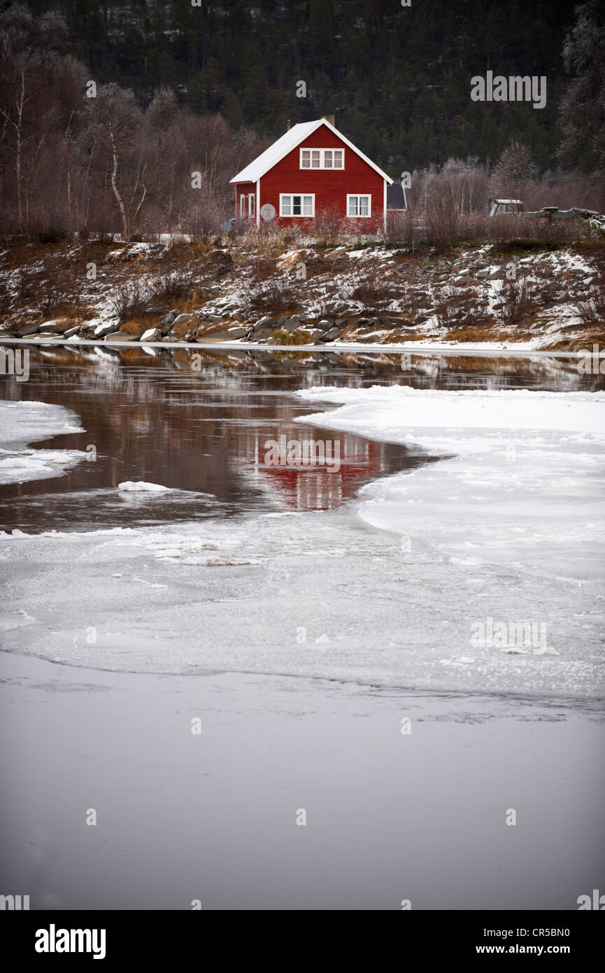 Norvegia, Lapponia, Finnmark County, Karasjok, Karasjokka River Foto Stock