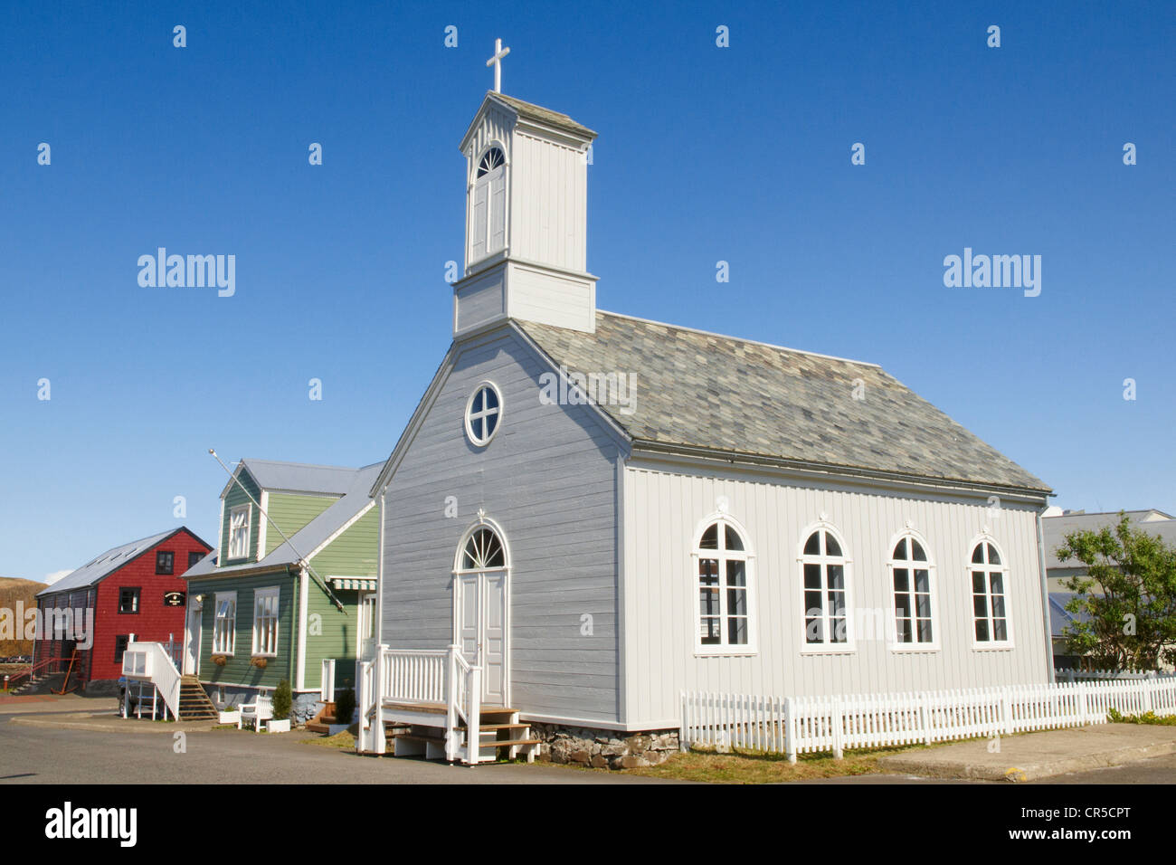 L'Islanda, Regione di Vesturland, Snaefellsnes Peninsula, Stykkisholmur Foto Stock