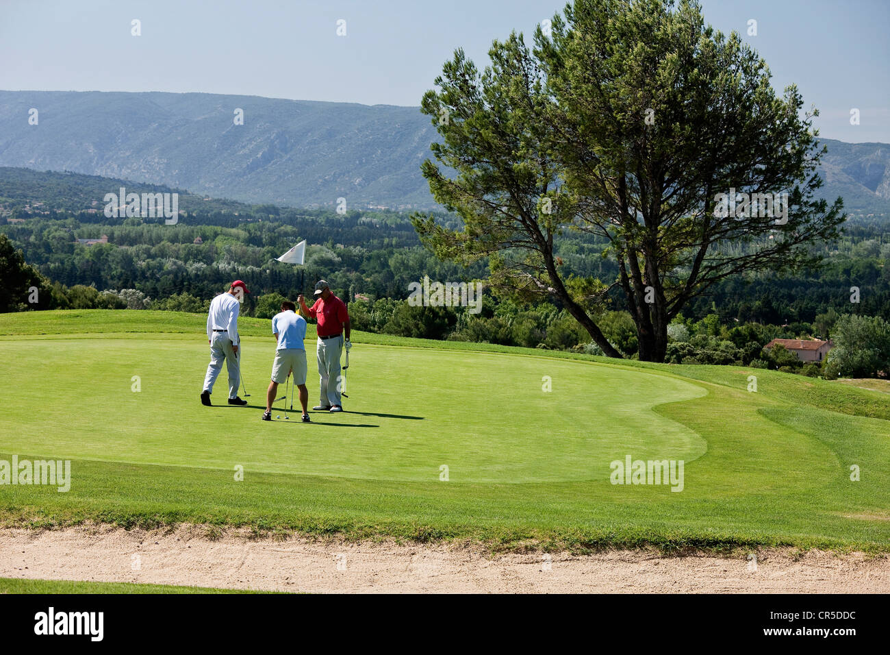 Francia, Vaucluse, Pays des Sorgues e Monts de Vaucluse Saumane de Vaucluse, il campo da golf, Provence Country Club Foto Stock