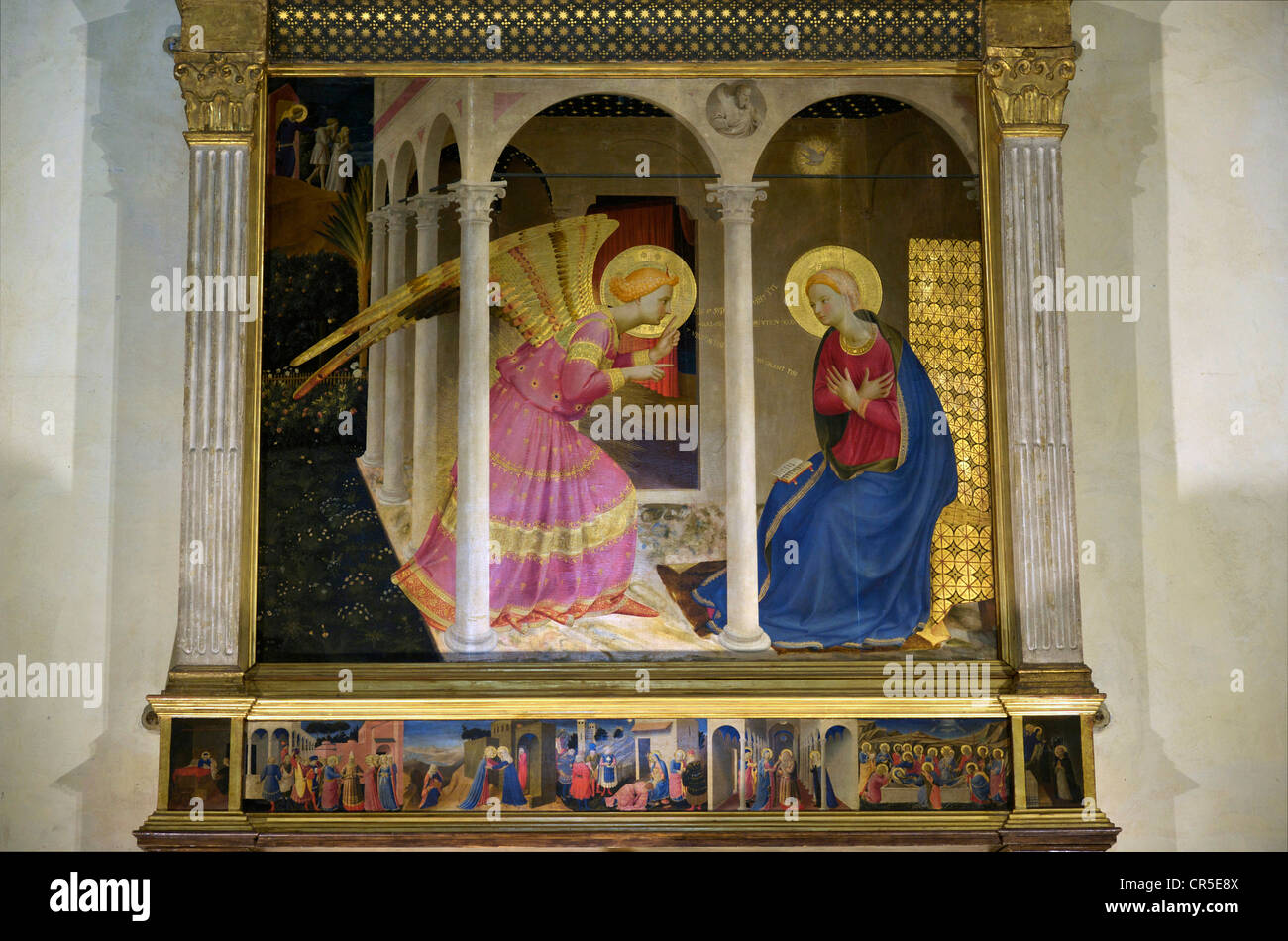 L'Italia, Toscana, Cortona, Museo Diocesano, l'Annunciazione pala di Fra Angelico Foto Stock