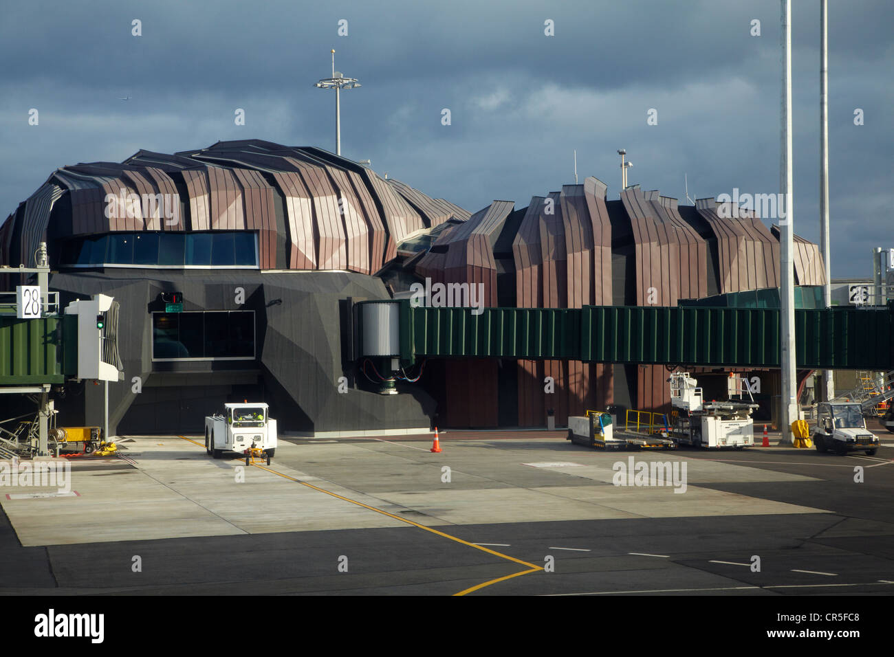 Esterno del 'rock', dall'Aeroporto di Wellington, Isola del nord, Nuova Zelanda Foto Stock