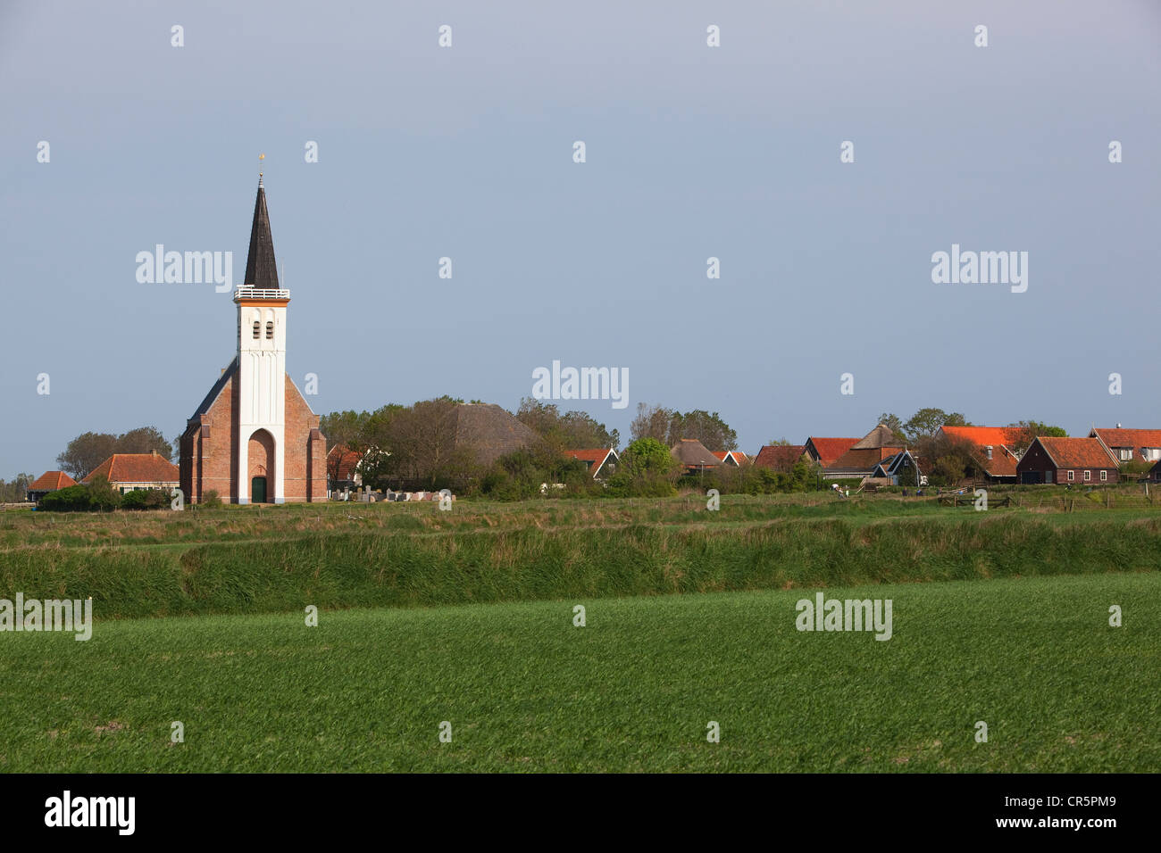 La chiesa, Den Hoorn, Texel, Paesi Bassi, Europa Foto Stock