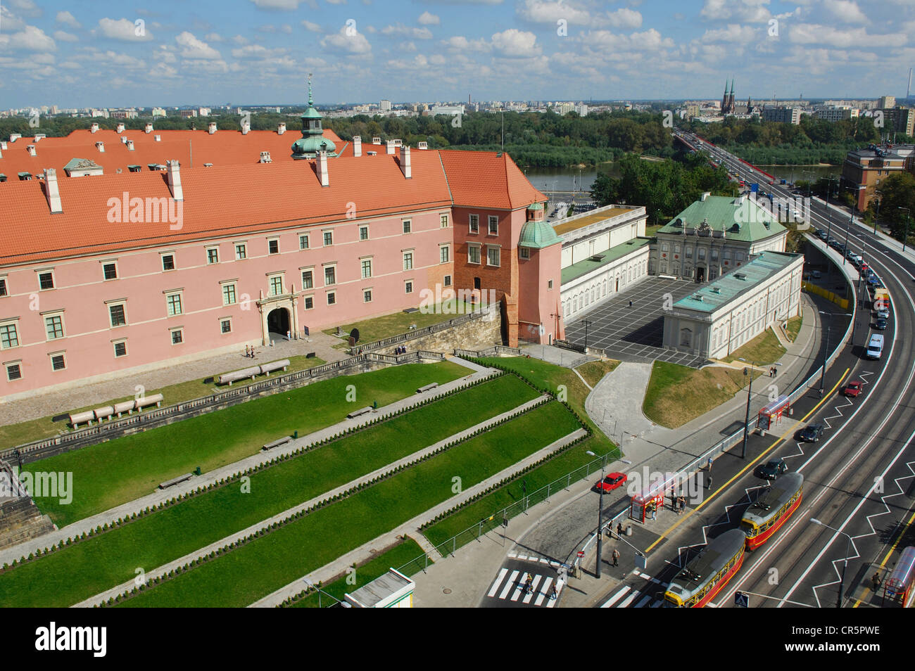 Polonia - Varsavia, Città Vecchia patrimonio mondiale UNESCO, Piazza Castello (plac Zamkowy), il castello reale, ex residenza ufficiale del Foto Stock