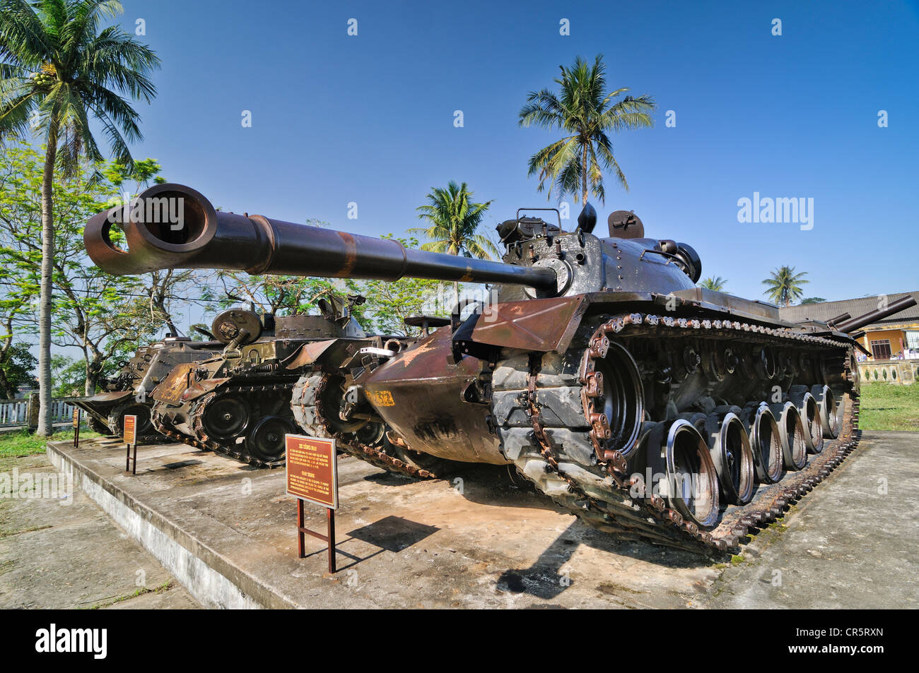 M48 il serbatoio dalla guerra del Vietnam, Vietnam Esercito di liberazione di artiglieria, tonalità, Vietnam, Asia Foto Stock