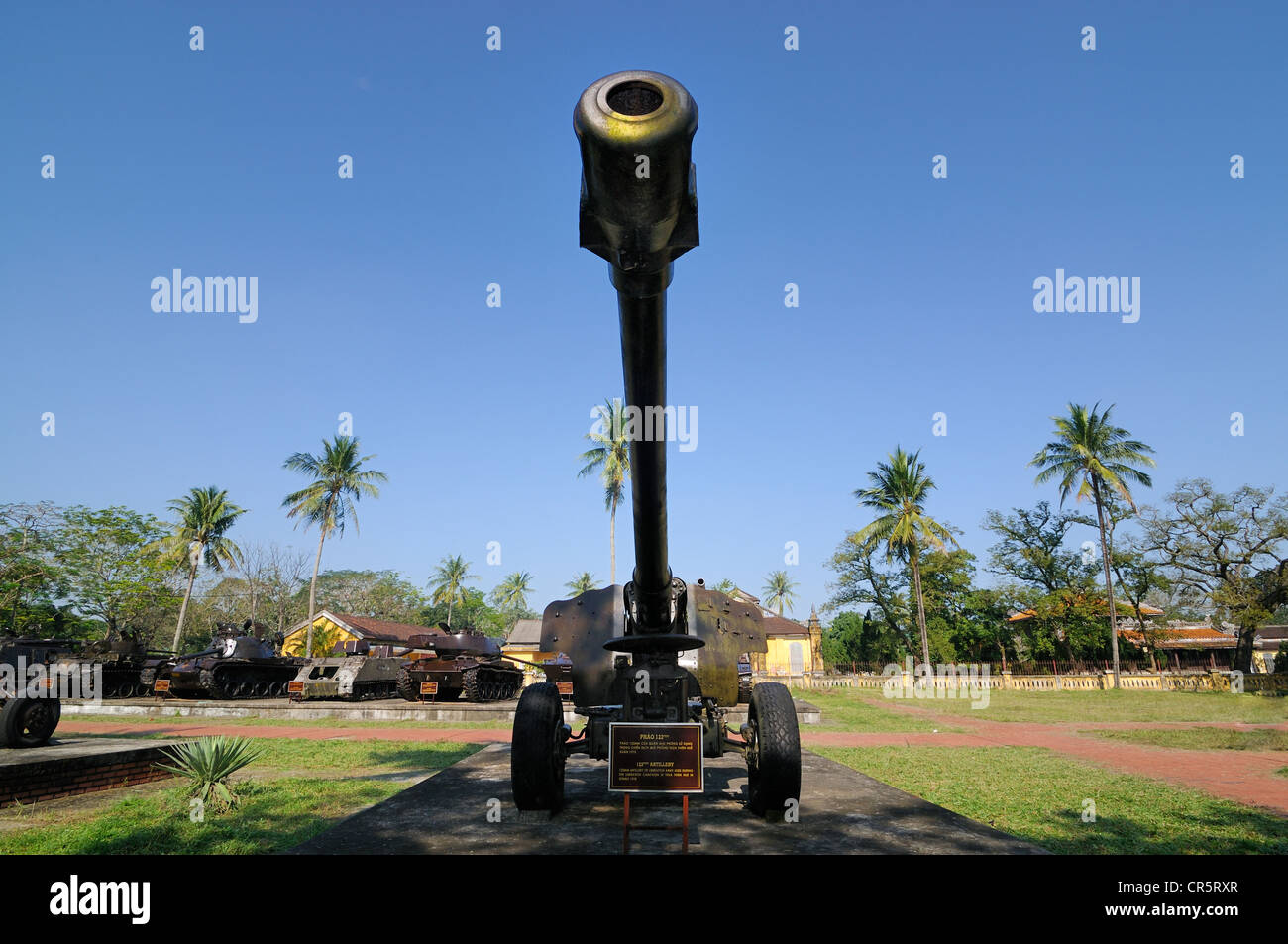 Il cannone dalla guerra del Vietnam, 122 mm di artiglieria del Vietnamita esercito di liberazione, la tonalità, il Vietnam Asia Foto Stock