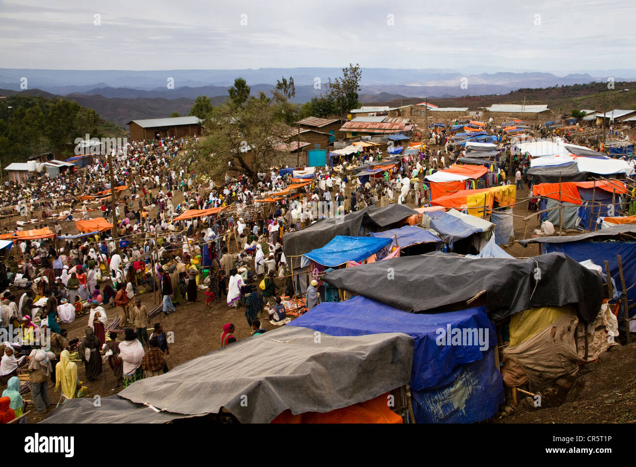 Mercato di Lalibela, Etiopia, Africa Foto Stock