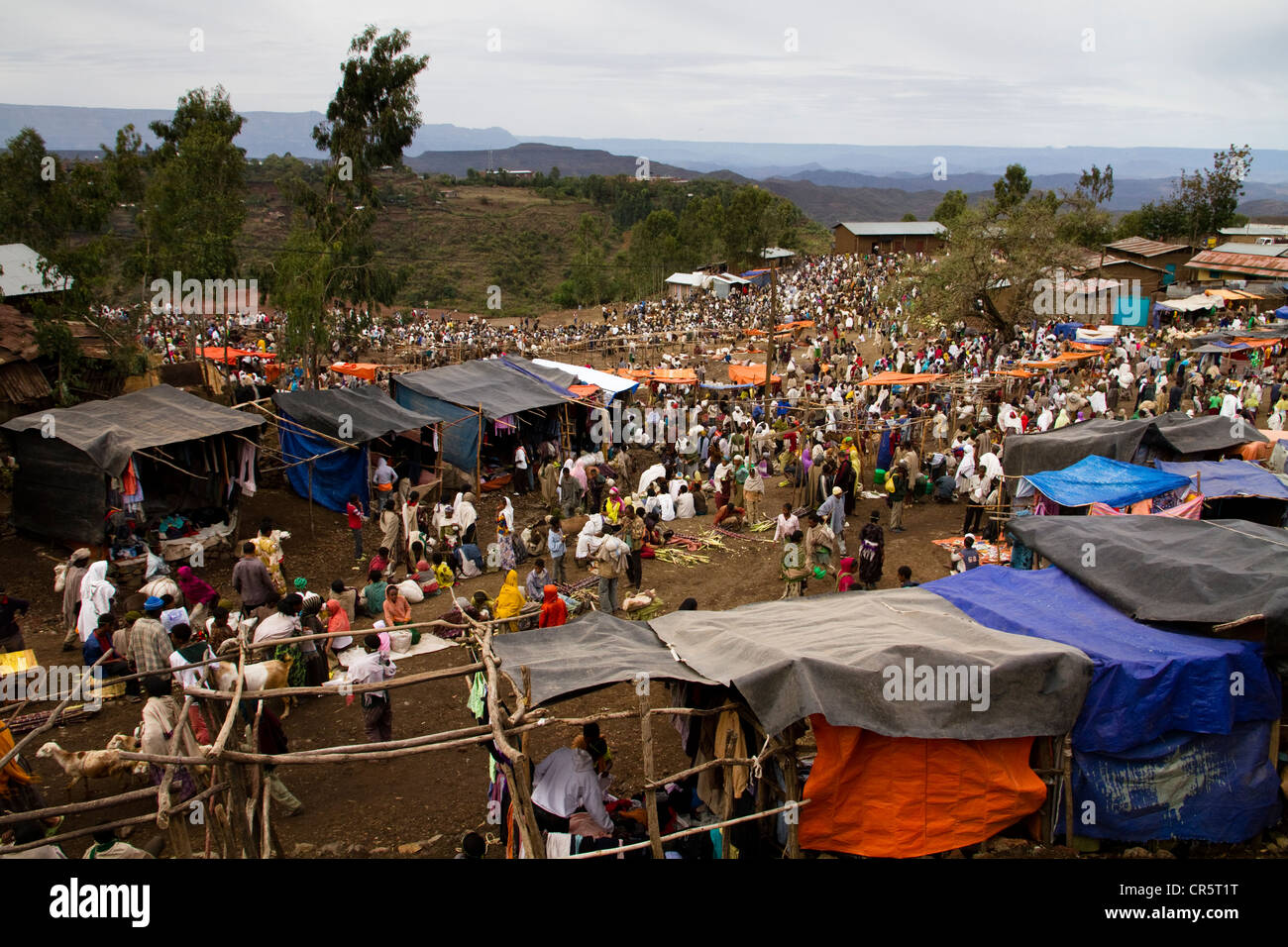 Mercato di Lalibela, Etiopia, Africa Foto Stock