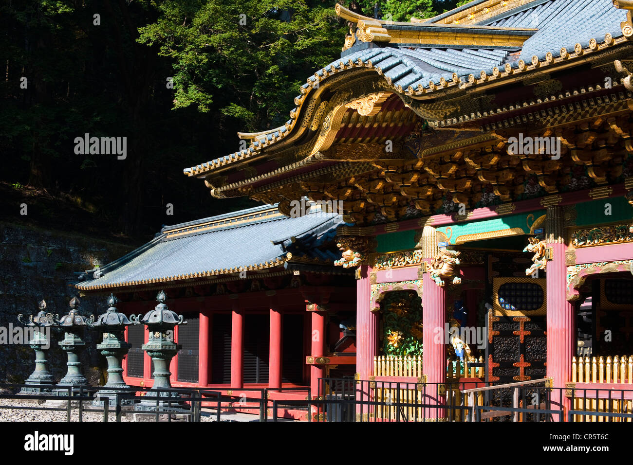 Giappone, isola di Honshu, città di Nikko, santuari e templi di Nikko patrimonio mondiale dell'UNESCO, il Taiyu in (Taiyuin privati) Tempio Foto Stock