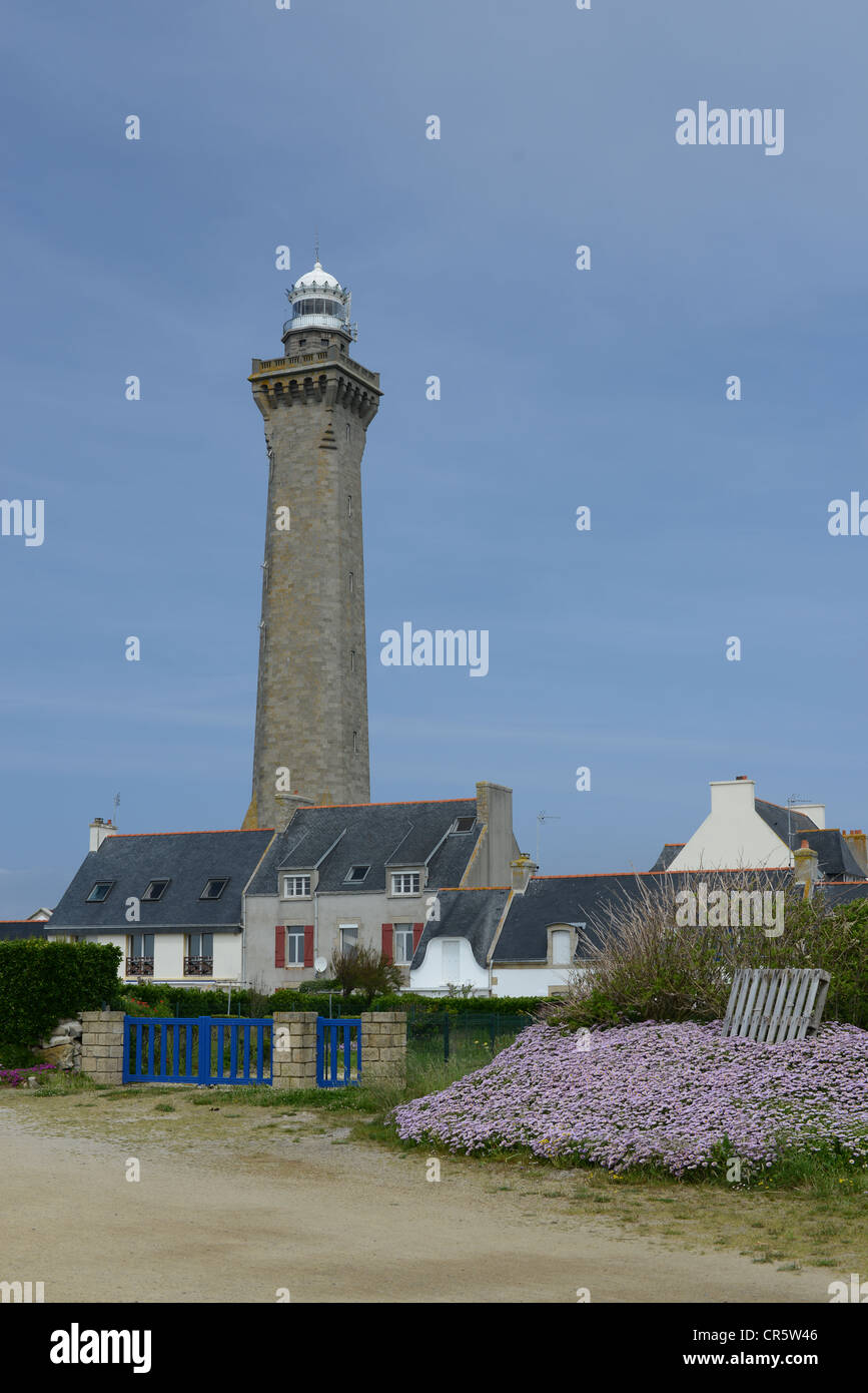 Phare d'Eckmühl, Penmarch, Bretagna Francia Foto Stock