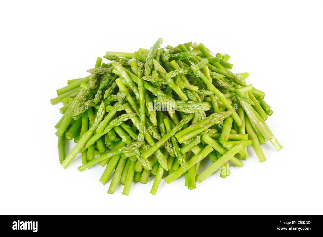 La trinciatura di asparagi Foto Stock