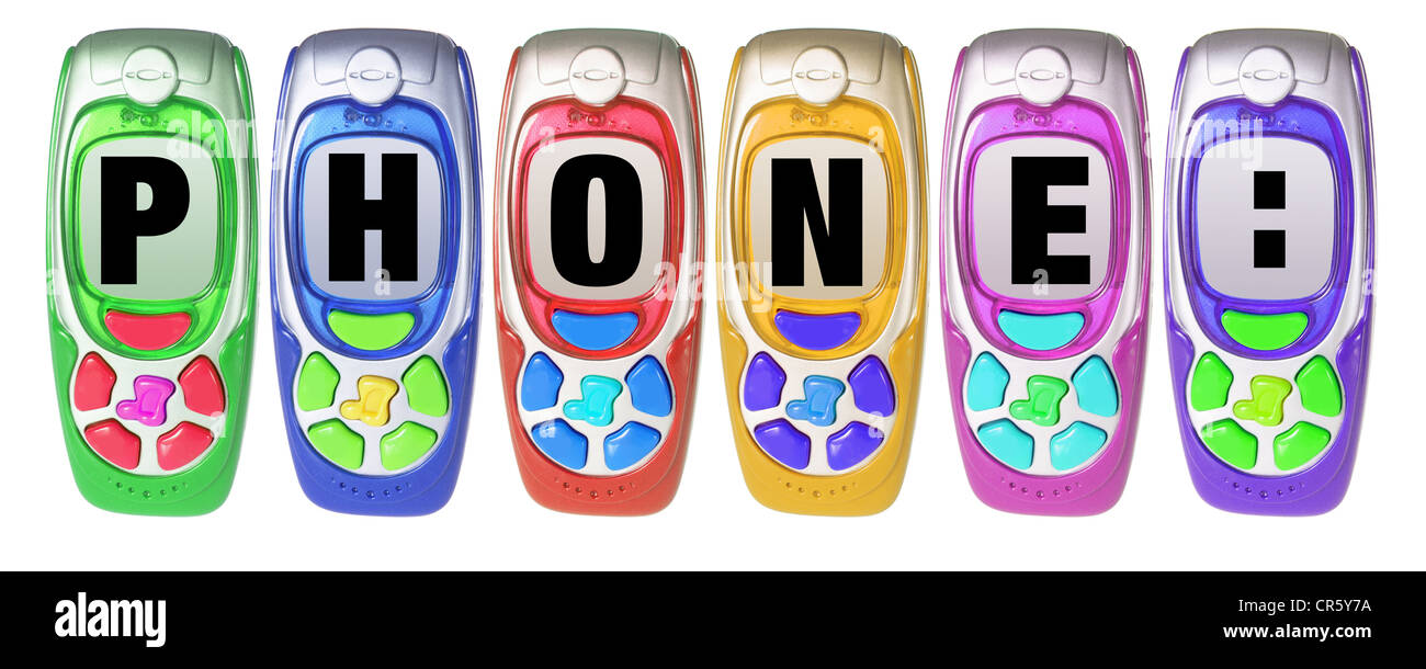 Giocattolo Mobile Phones Foto Stock