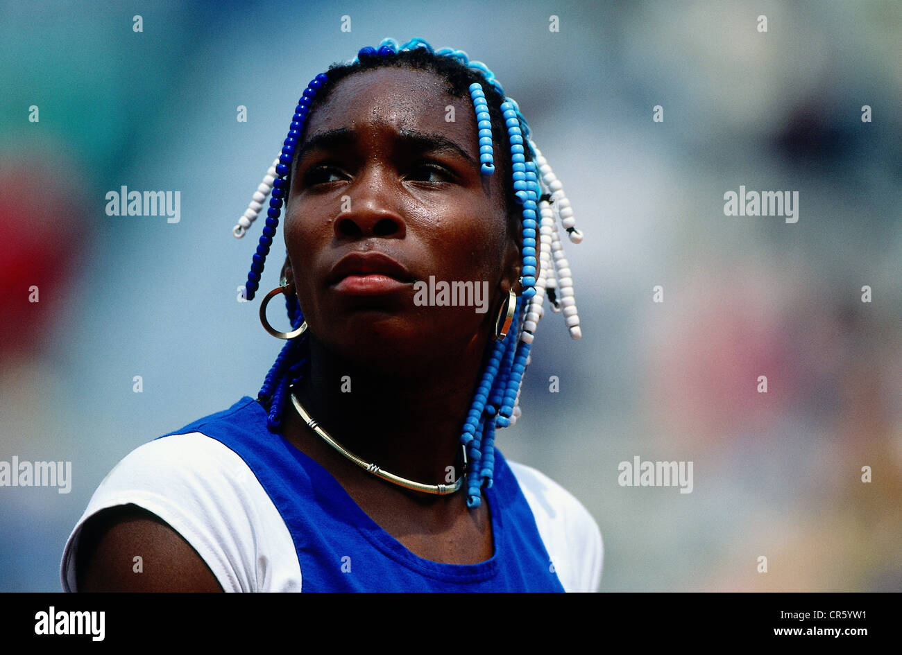 Williams, Venus, * 17.6.1980, Atleta Americano (Tennis), Ritratto, French Open, Roland Garros, Parigi, 1998, Foto Stock